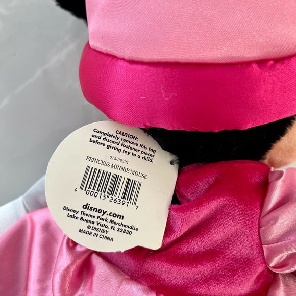 Authentic Original Disney Parks Minnie Mouse Pink Princess  Plush Toy Doll - Picture 8 of 10